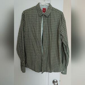 Penguin green/orange Plaid Slim Fit Long Sleeve Shirt Size 16 34/35